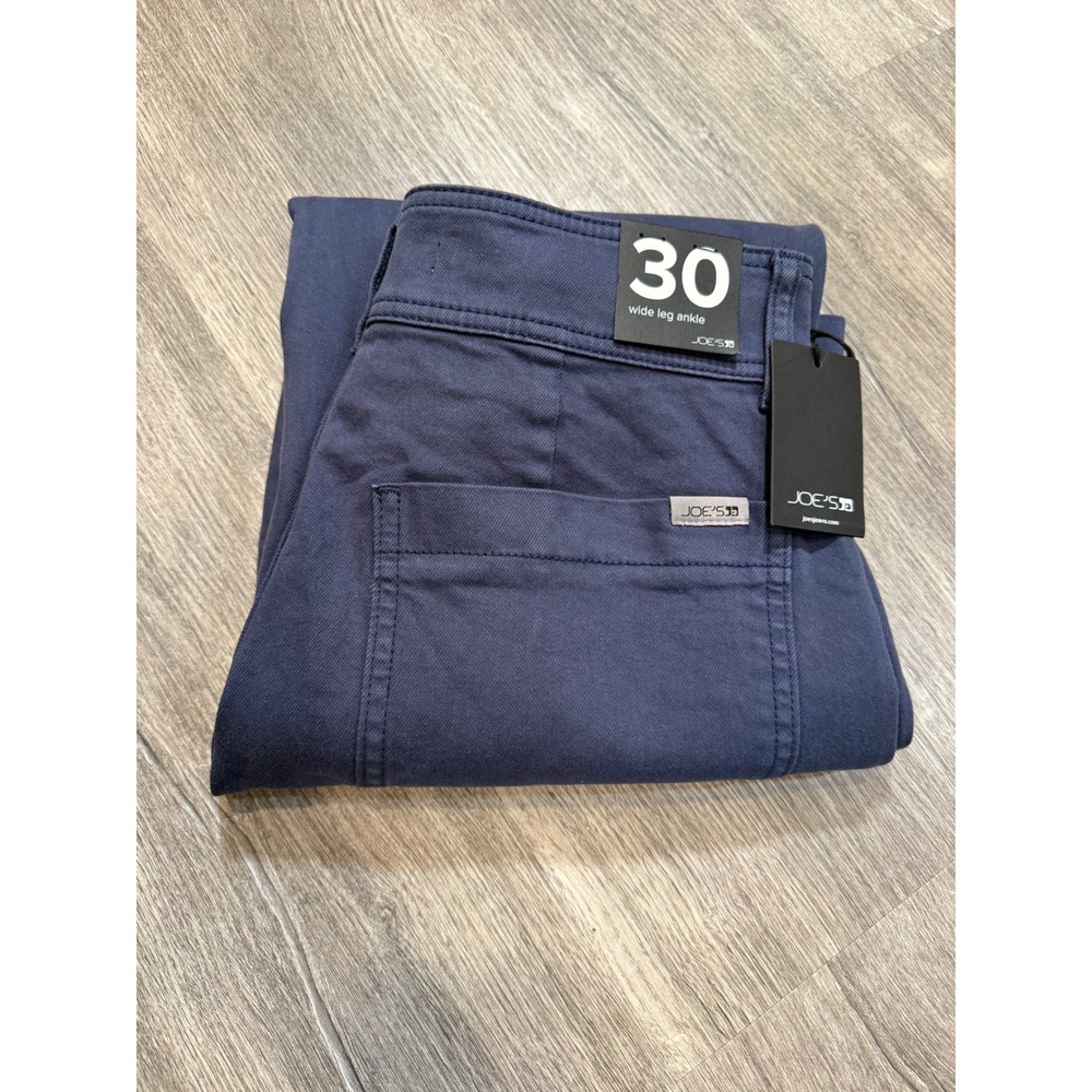 Joes Jeans Wide Leg Ankle Pants Pagent Blue High Rise Size 30 NWT
